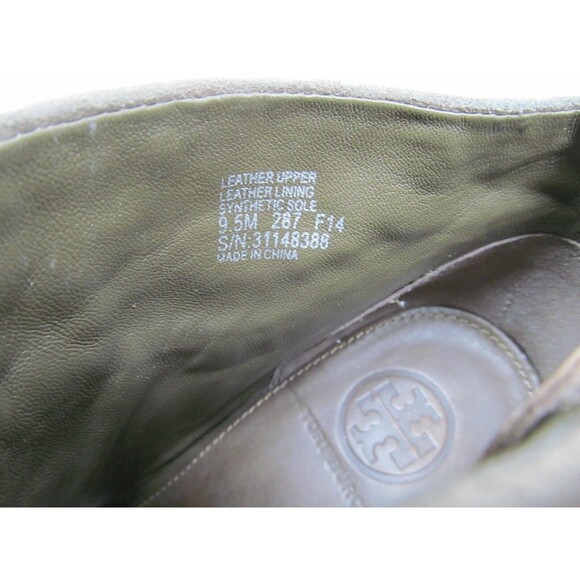 Tory Burch Tan Suede Side Zip Ankle Booties With Stacked Heels Womens US 9.5 M - Picture 9 of 10